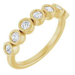 14K Yellow 3/8 CTW Lab-Grown Diamond  Anniversary Band