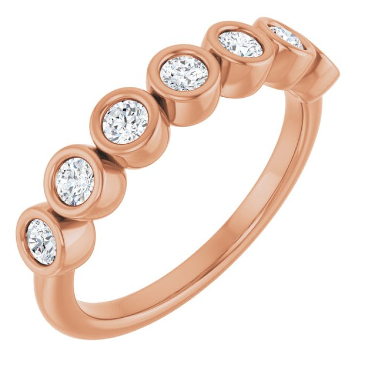 14K Rose 3/8 CTW Lab-Grown Diamond  Anniversary Band