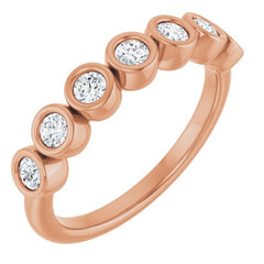 14K Rose 3/8 CTW Lab-Grown Diamond  Anniversary Band