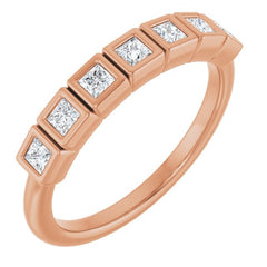 14K Rose 1/3 CTW Lab-Grown Diamond  Anniversary Band