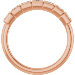 14K Rose 1/3 CTW Lab-Grown Diamond  Anniversary Band