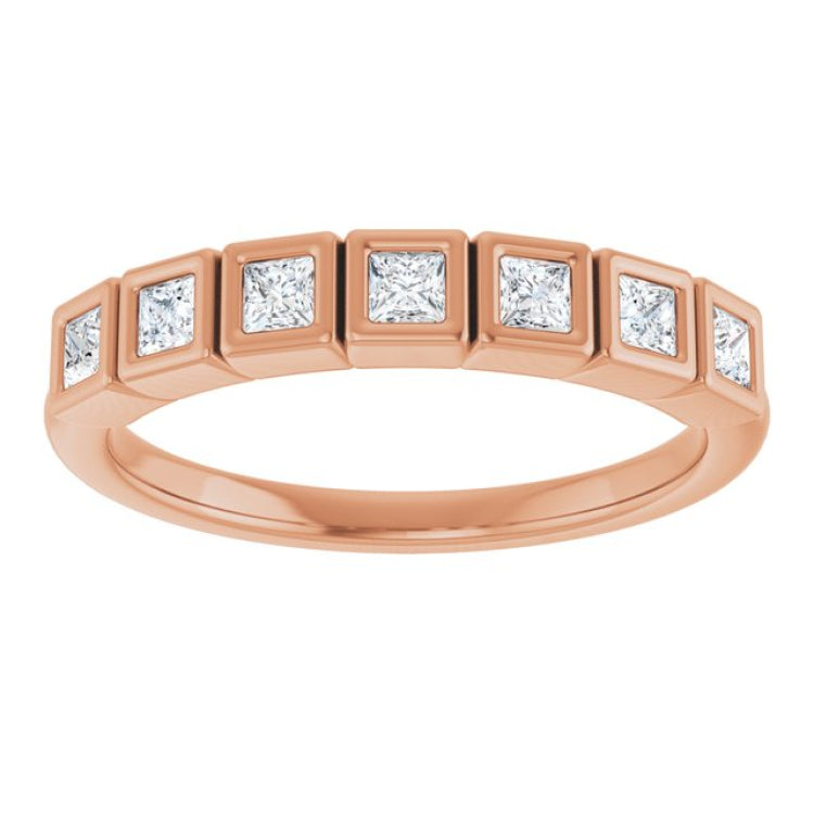 14K Rose 1/3 CTW Lab-Grown Diamond  Anniversary Band