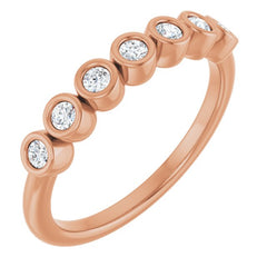 14K Rose 1/5 CTW Lab-Grown Diamond  Anniversary Band