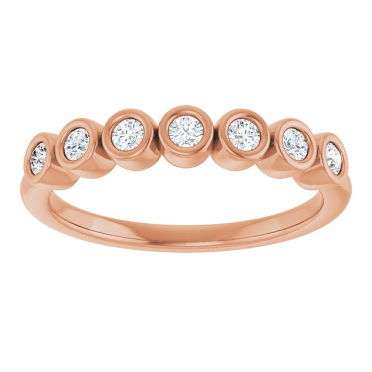 14K Rose 1/5 CTW Lab-Grown Diamond  Anniversary Band