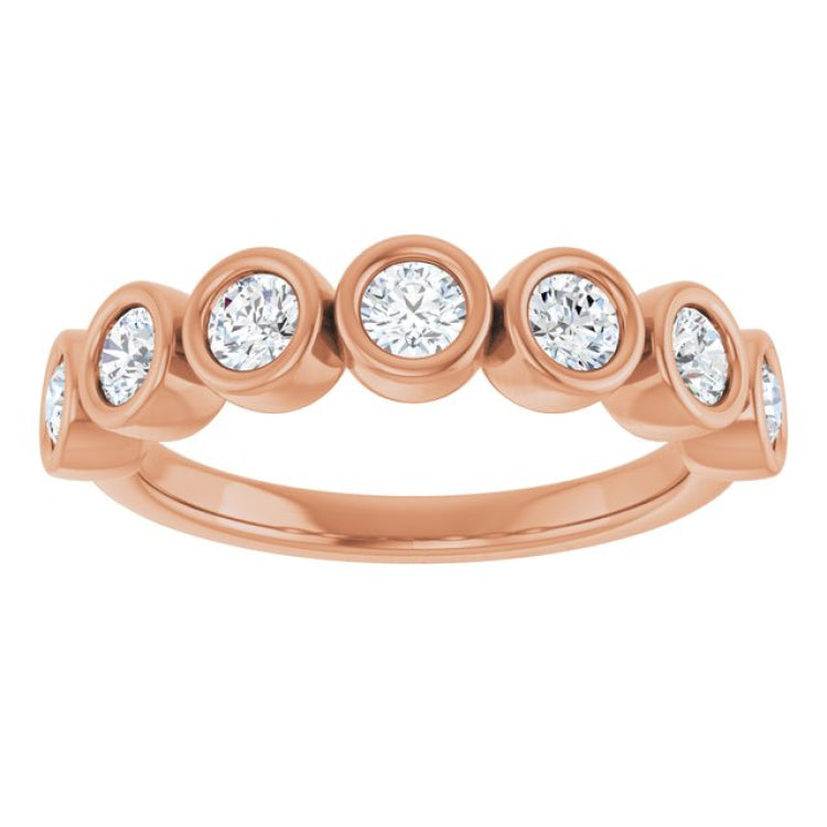 14K Rose 5/8 CTW Lab-Grown Diamond  Anniversary Band