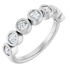 14K White 5/8 CTW Lab-Grown Diamond  Anniversary Band