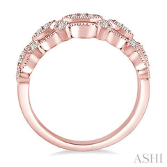 1/4 Ctw Round Cut Diamond Wedding Band in 14K Rose Gold