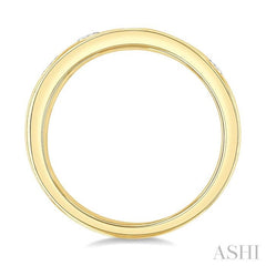 3/8 Ctw Spaced Mixed Shape Diamond Cut Fashion Band in 14K Yellow Gold