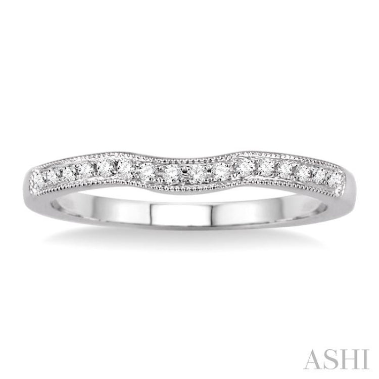 1/5 Ctw Round Cut Diamond Matching Wedding Band in 14K White Gold