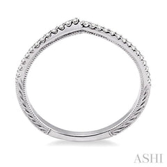 1/10 Ctw Round Cut Diamond Matching Wedding Band in 14K White Gold