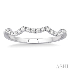 1/5 Ctw Round Cut Diamond Wedding Band in 14K White Gold