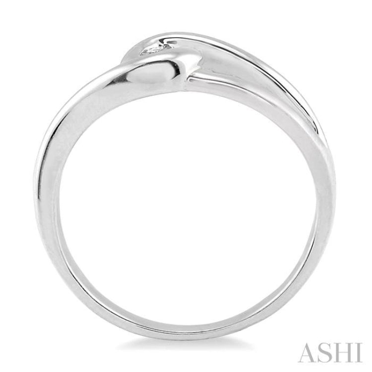 1/20 Ctw Round Cut Diamond Ring in 14K White Gold