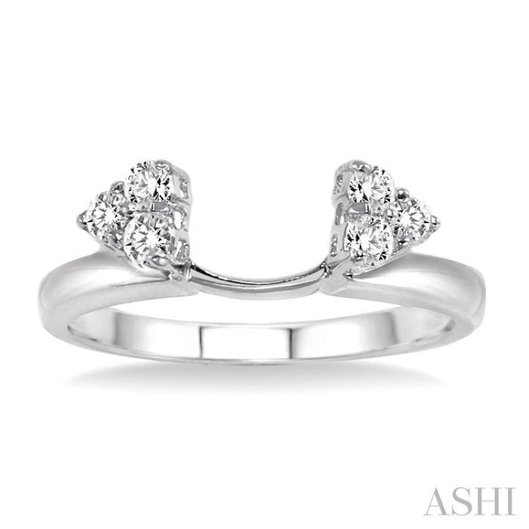 1/4 Ctw Round Cut Diamond Wrap Ring in 14K White Gold