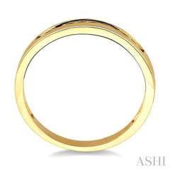 1/10 Ctw Round Cut Diamond Band in 10K Yellow Gold