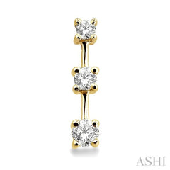 1/2 Ctw Round Cut Diamond Earrings in 14K Yellow Gold