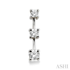 1/2 Ctw Round Cut Diamond Earrings in 14K White Gold