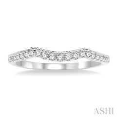 1/6 Ctw Round Cut Diamond Wedding Band in 14K White Gold