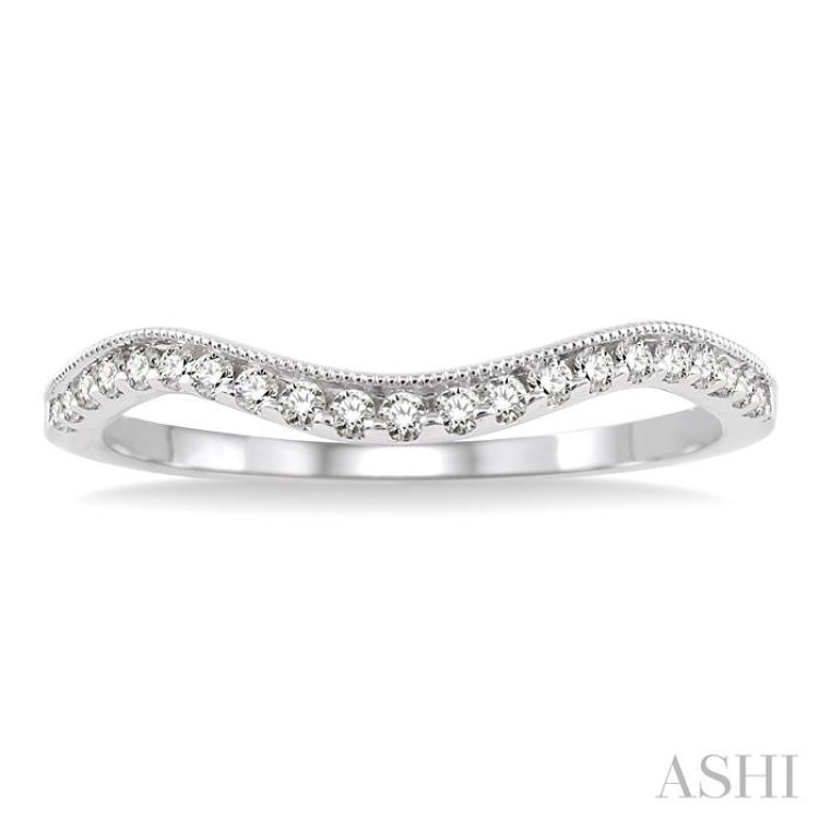 1/6 Ctw Round Cut Diamond Wedding Band in 14K White Gold