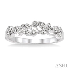 1/6 Ctw Round Cut Diamond Wedding Band in 14K White Gold