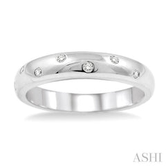 1/20 Ctw Single Cut Diamond Wedding band in Sterling Silver