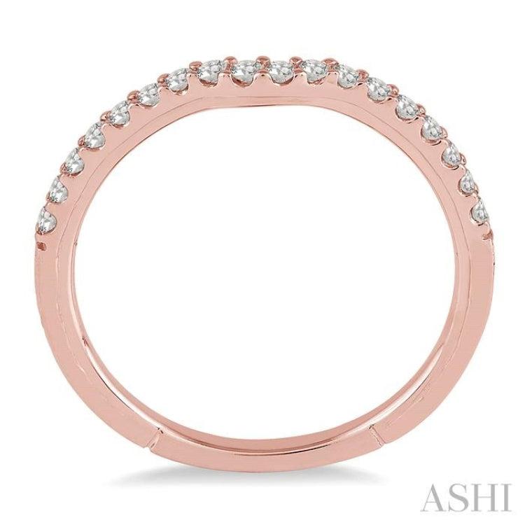 1/5 Ctw Round Cut Diamond Wedding Band in 14K Rose Gold