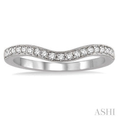 1/5 Ctw Round Cut Diamond Wedding Band in 14K White Gold