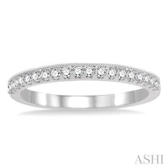 1/4 Ctw Round Cut Diamond Wedding Band in 14K White Gold