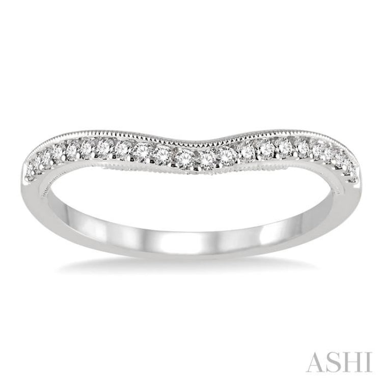 1/6 Ctw Round Cut Diamond Wedding Band in 14K White Gold