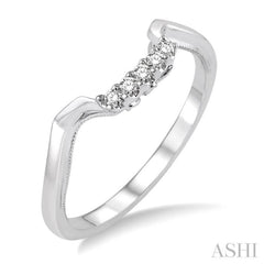 1/20 Ctw Round Cut Diamond Wedding Band in 14K White Gold