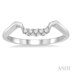 1/20 Ctw Round Cut Diamond Wedding Band in 14K White Gold