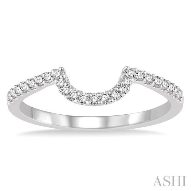 1/5 Ctw Round Cut Diamond Wedding Band in 14K White Gold