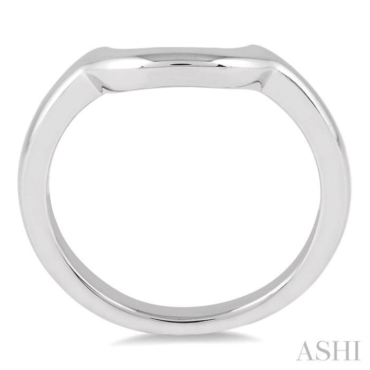 Shadow Wedding Band in 14K White Gold