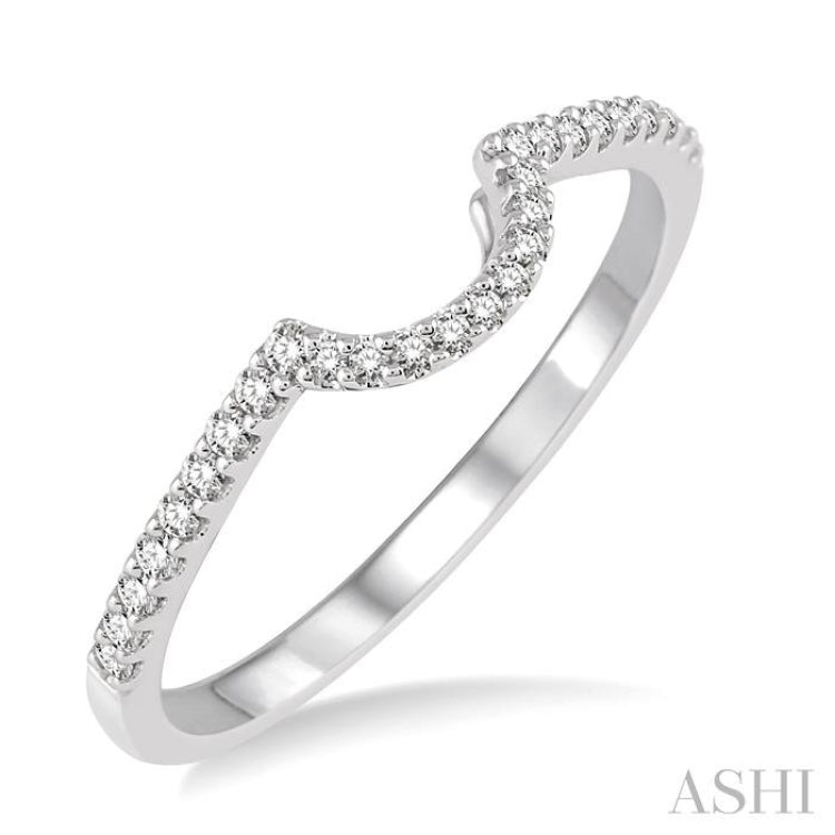 1/6 Ctw Round Cut Diamond Wedding Band in 14K White Gold