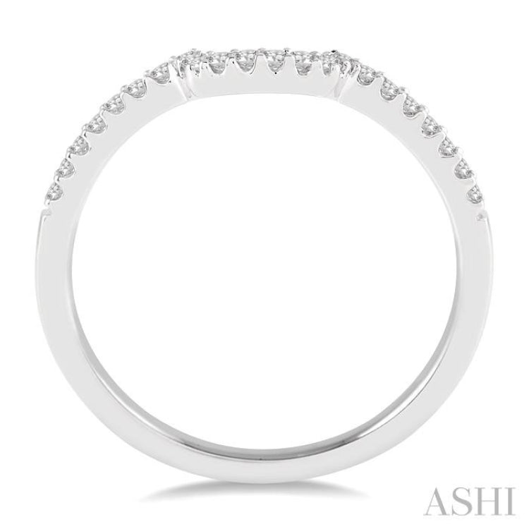 1/6 Ctw Round Cut Diamond Wedding Band in 14K White Gold