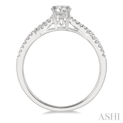 1/6 Ctw Diamond Semi-mount Engagement Ring in 14K White Gold