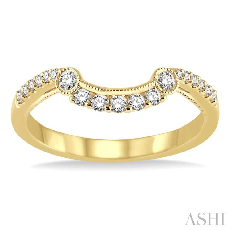 1/5 Ctw Round Cut Diamond Wedding Band in 14K Yellow Gold