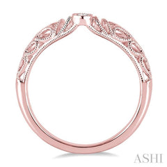 1/20 Ctw Round Cut Diamond Wedding Band in 14K Rose Gold