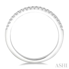 1/6 Ctw Round Cut Diamond Wedding Band in 14K White Gold