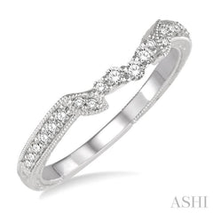 1/6 Ctw Round Diamond Wedding Band in 14K White Gold