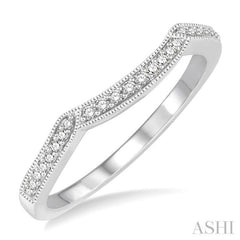 1/6 Ctw Round Cut Diamond Wedding Band in 14K White Gold