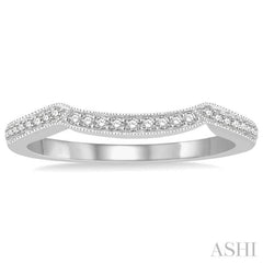 1/6 Ctw Round Cut Diamond Wedding Band in 14K White Gold