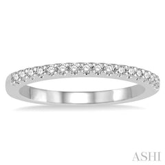 1/6 Ctw Round Cut Diamond Wedding Band in 14K White Gold