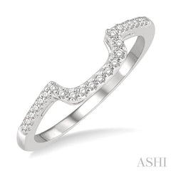 1/5 Ctw Round Cut Diamond Wedding Band in 14K White Gold