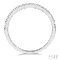 1/5 Ctw Round Cut Diamond Wedding Band in 14K White Gold