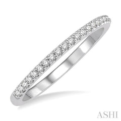 1/5 Ctw Round Cut Diamond Wedding Band in 14K White Gold