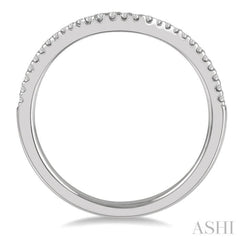 1/10 ctw Round Cut Diamond Wedding Band in 14K White Gold