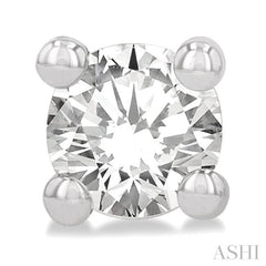 1/20 Ctw Round Cut Diamond Stud Earring in 14K White Gold