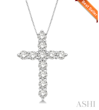 Ashi Cross Diamond Pendant 1/2 ctw