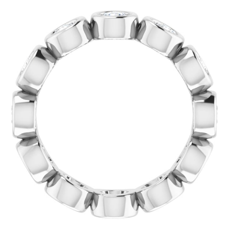 Platinum 1 CTW Lab-Grown Diamond  Eternity Band