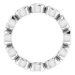Platinum 1 CTW Lab-Grown Diamond  Eternity Band